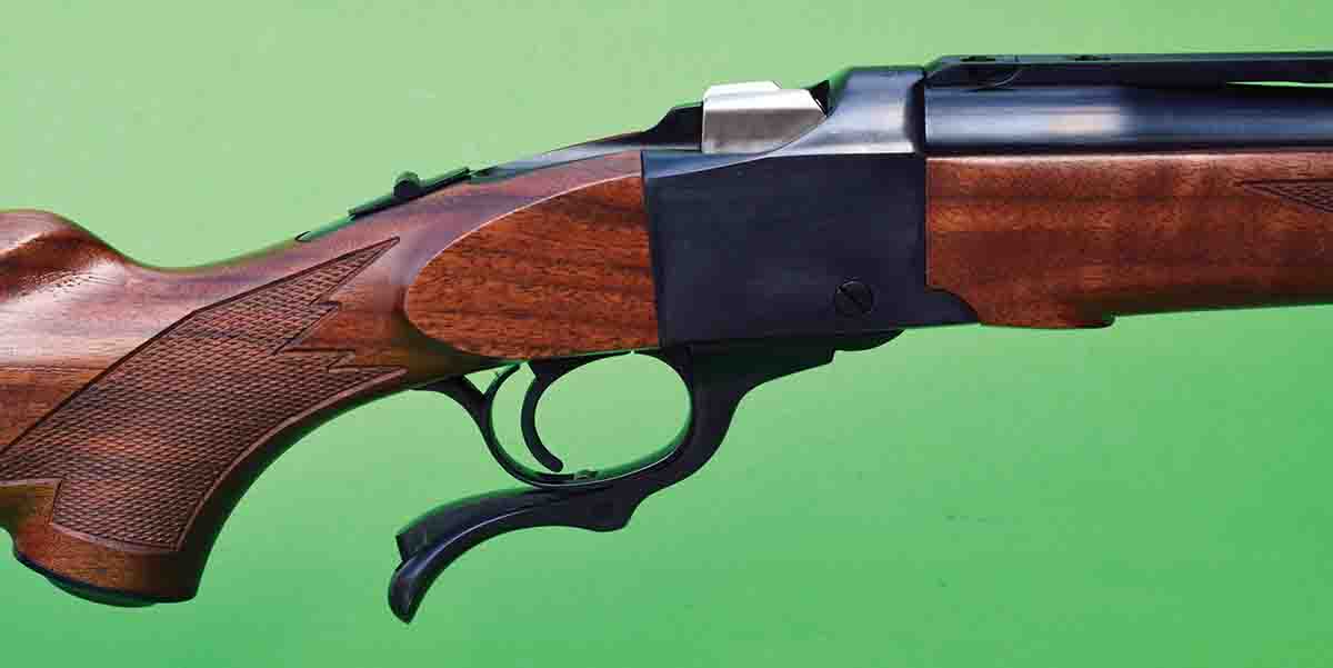 The Ruger No. 1 is a beautifully sculptured, falling-block, hammerless design.